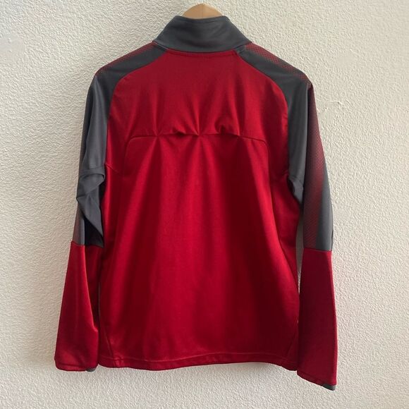 Arsenal Gunners Puma Dry Cell 1/4 Zip Pullover Jacket Small Red EUC Soccer - Picture 4 of 4